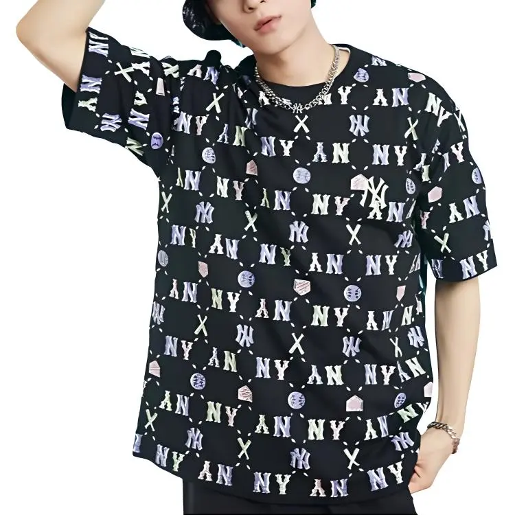 MLB Base Logo T Shirts Unisex Black-2
