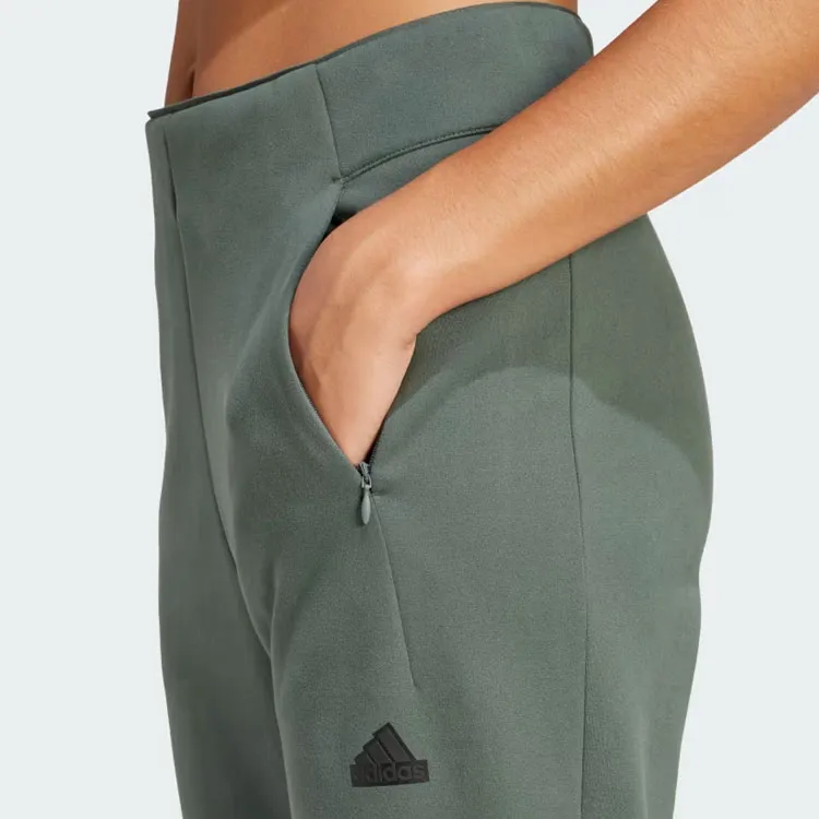 Adidas Z.N.E. Z.N.E. Winterized Tracksuit Bottoms Knitted Sports Pants Women's Green-3