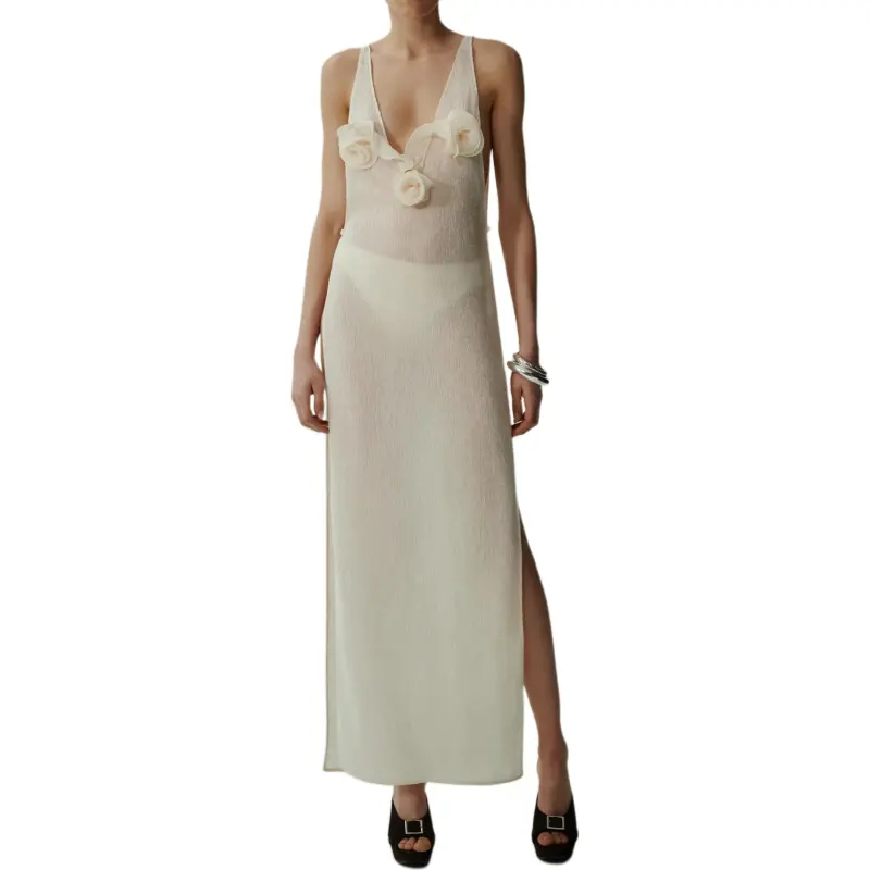 Magda Butrym Crepe High Leg Maxi Dress-2