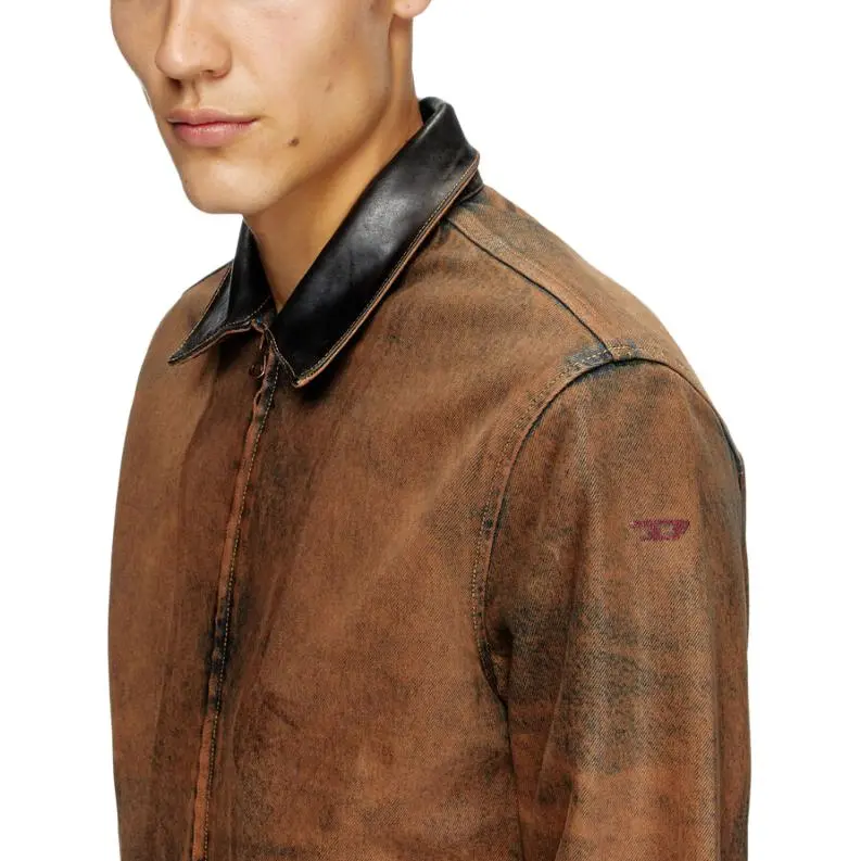 DIESEL Coated Denim Padded Blouson Jacket-5