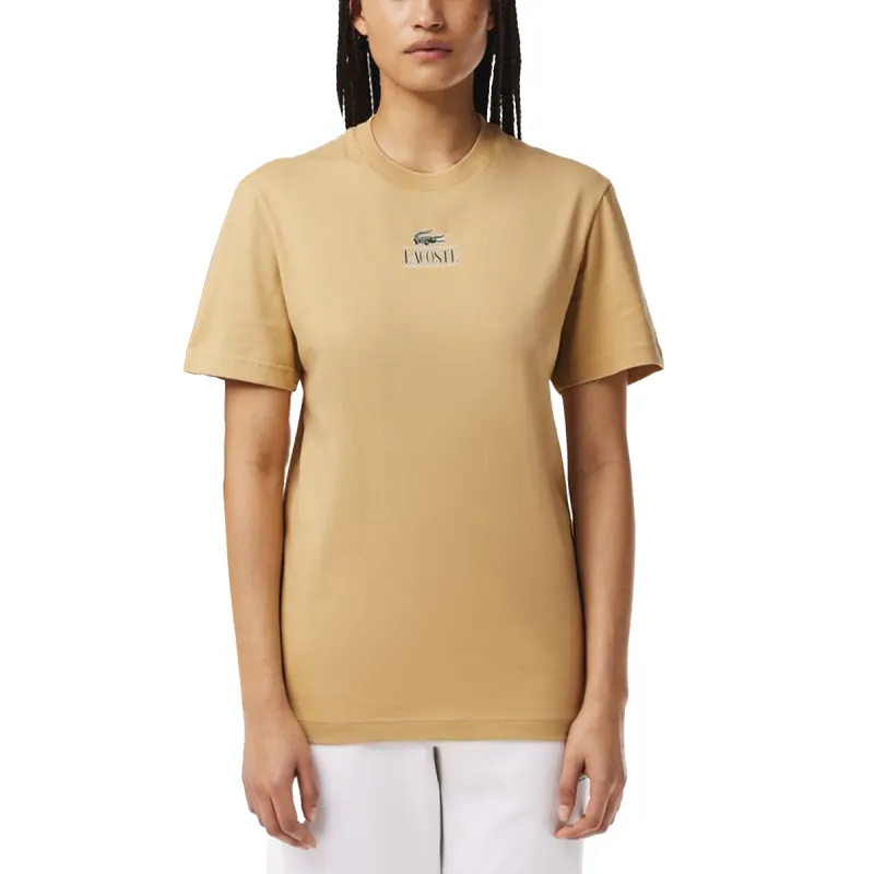 LACOSTE T Shirts Unisex Beige-1
