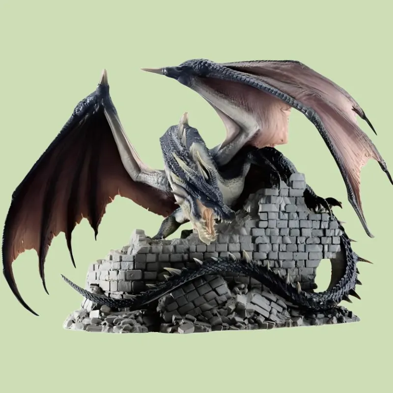 BANDAI B Reward Monster Hunter Black Dragon Figure Bonus Gifts 20cm-3