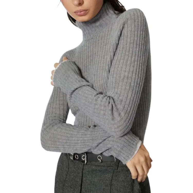 PINKO Kanaani Roll Neck Ribbed Jumper-4