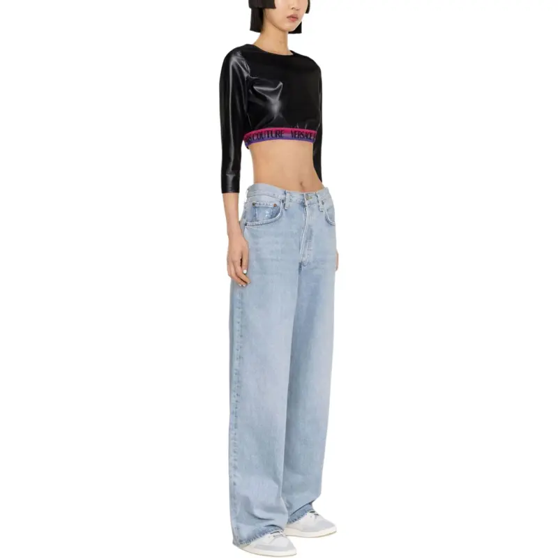 VERSACE JEANS COUTURE Crewneck Cropped Top-3