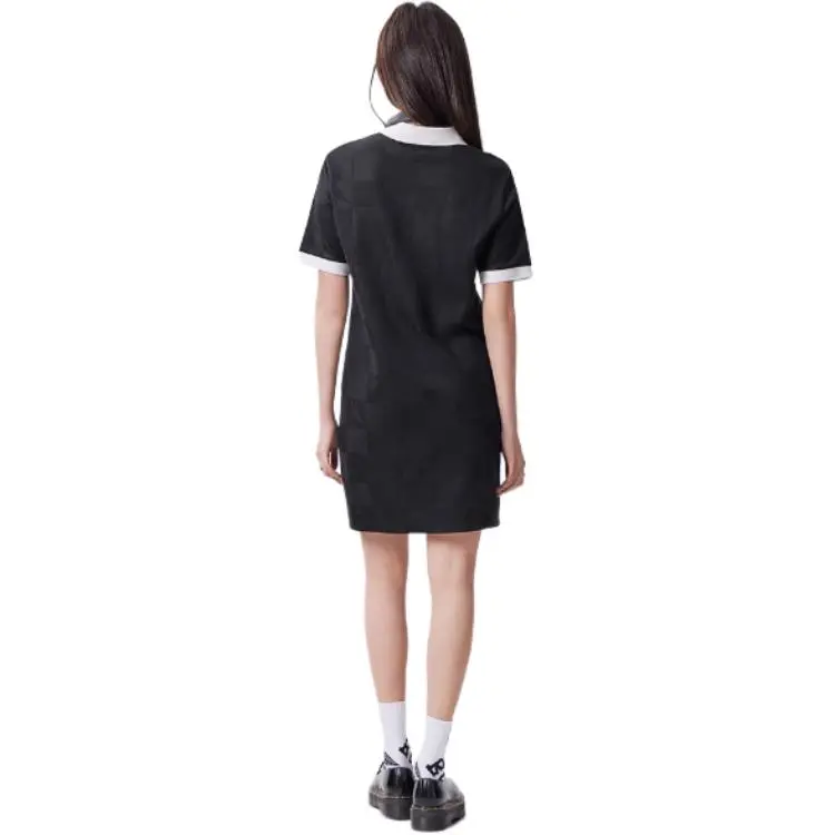 Boy London Short Sleeved Dress Women's Black/Beige White-4