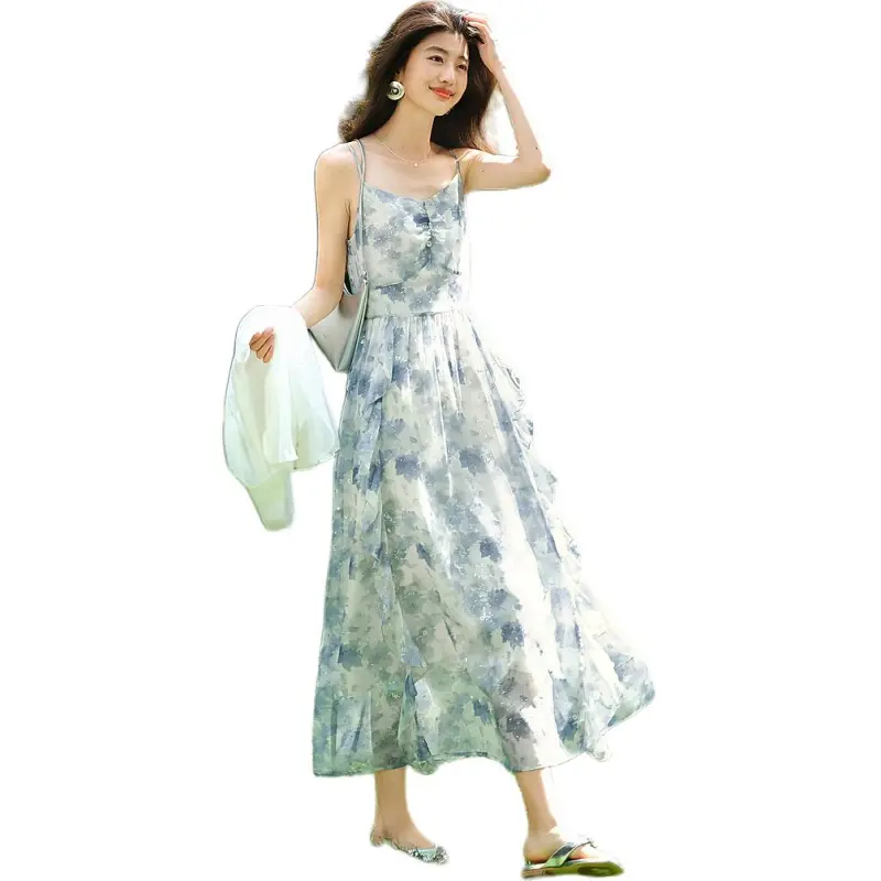 XWI Slip Dresses Women's Blue-5