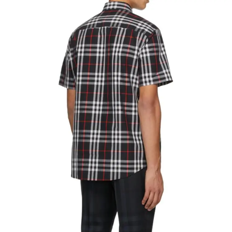 Burberry Shirt Men's Black Beige-4