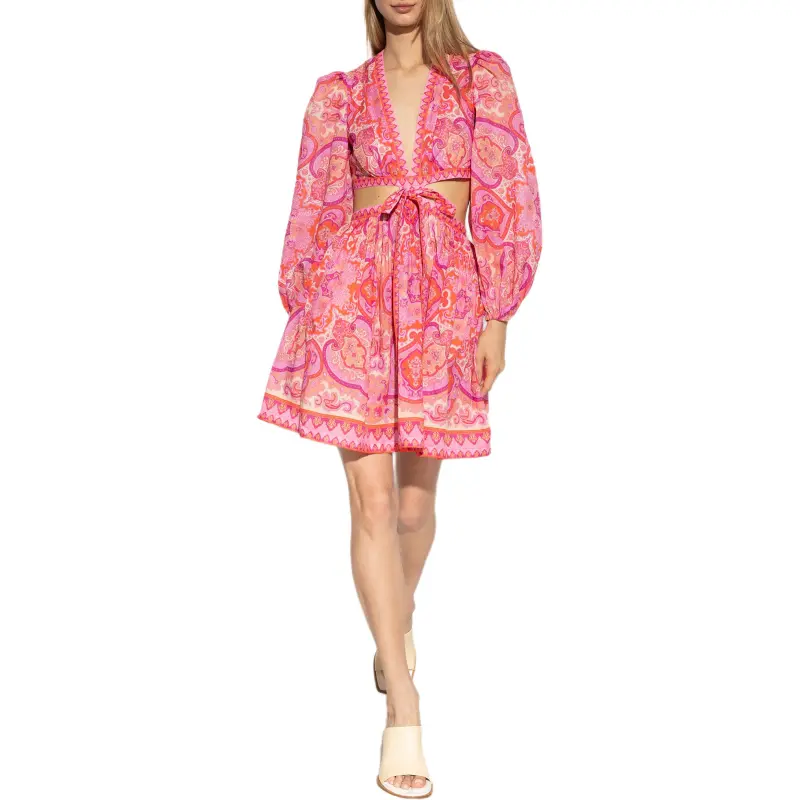 Zimmermann Long Sleeved Dresses Women's Pink Purple-1