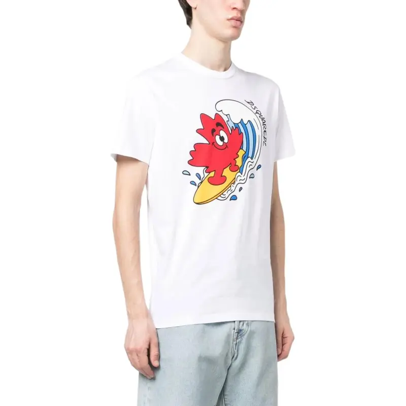 Dsquared2 Graphic Printed Crewneck T Shirt-4
