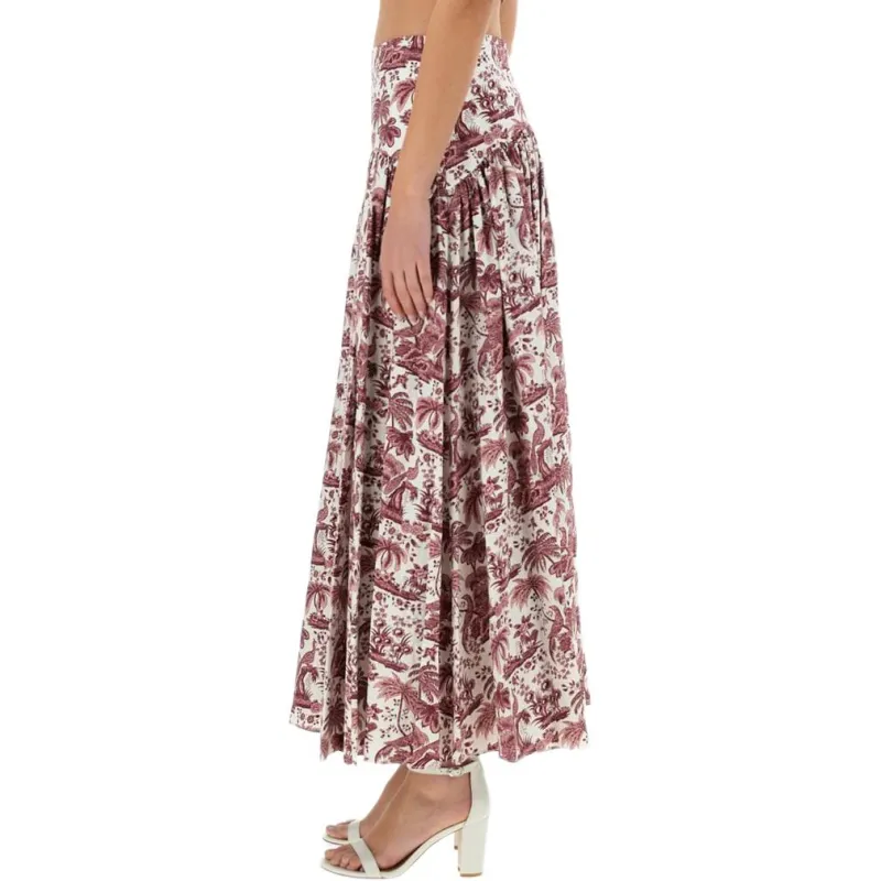 Staud Floral Mid length Skirt-2
