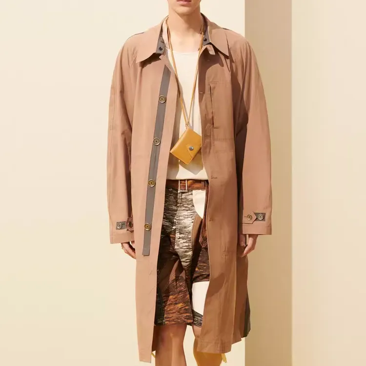 ZARA Trench Coat Men's Brick Red-2