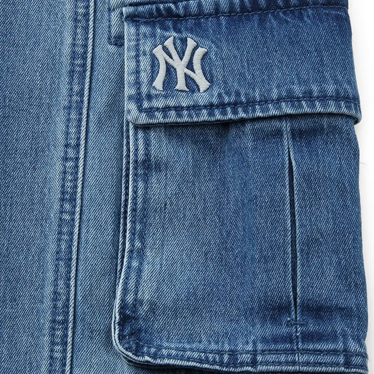 MLB New York Yankees Denim Long Skirts Women's Indigo-2