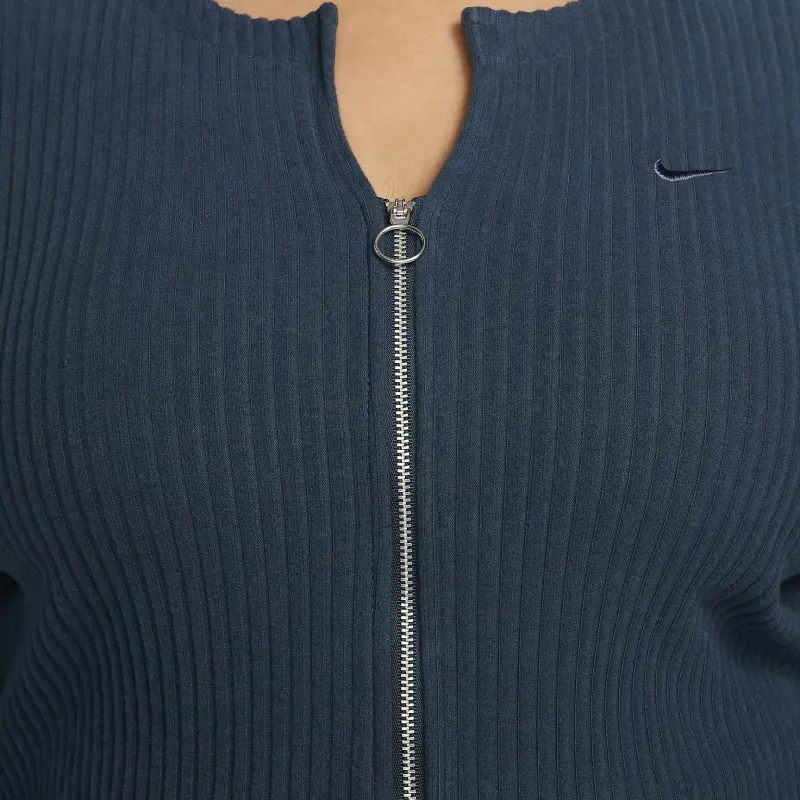 Nike Sportswear Chill Rib Women's Slim Full Zip Cardigan Plus Size-4