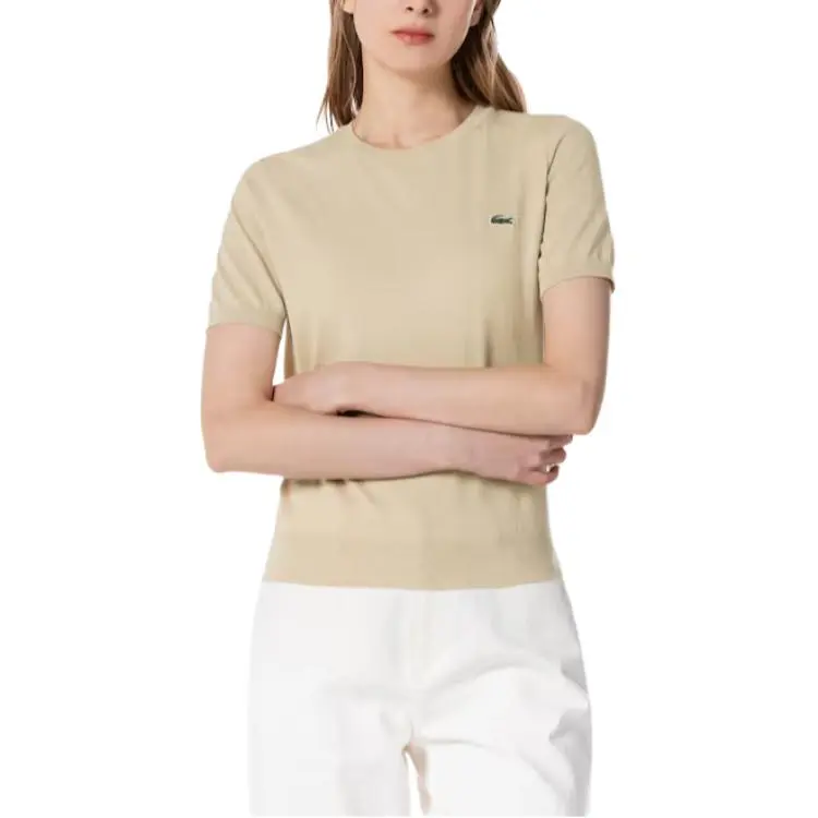 LACOSTE T Shirts Women's Khaki-1