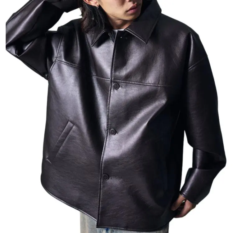 FREAK'S STORE Leather Jacket Men's Brown-2