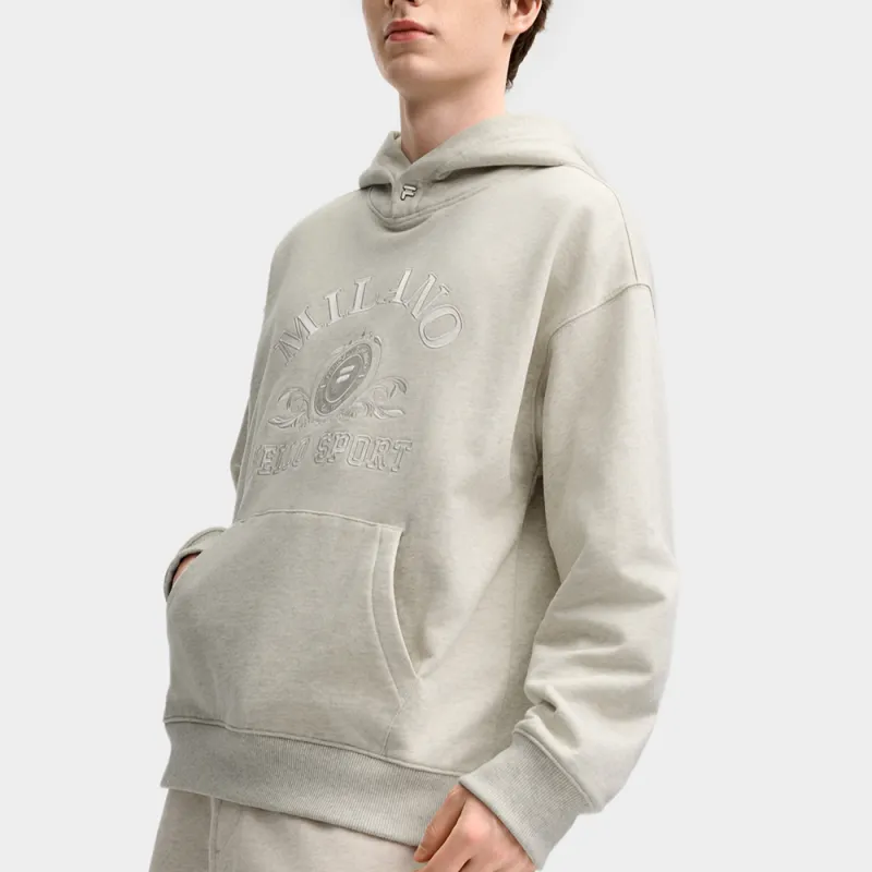 FILA Lifestyle 2025Q1 Sweatshirt Men's Light Khaki Heather Gray-3