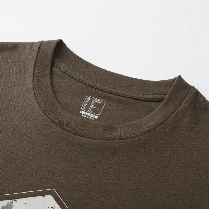 DECATHLON T Shirt Men's Black Wood Color-1