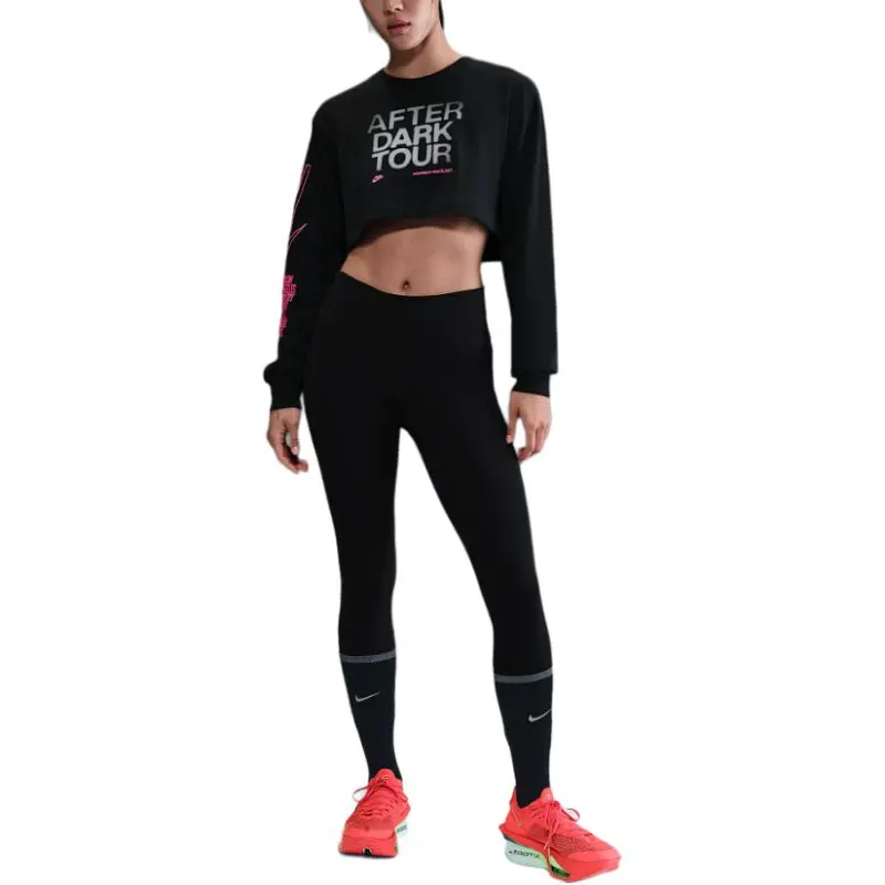 Nike After Dark Tour Women's Oversized Long Sleeve Cropped T Shirt-1