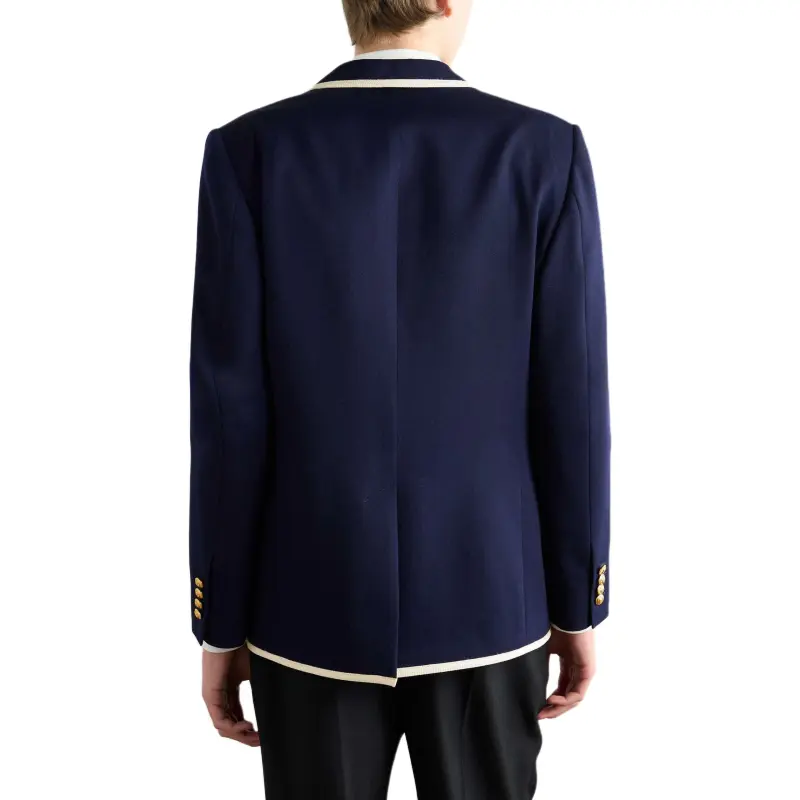 CELINE Blason Classic Jacket In Diagonal Wool-3