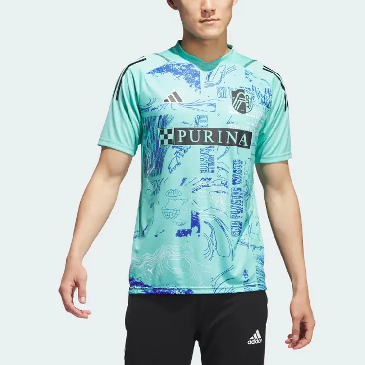 Adidas T-Shirts Men Teal-5