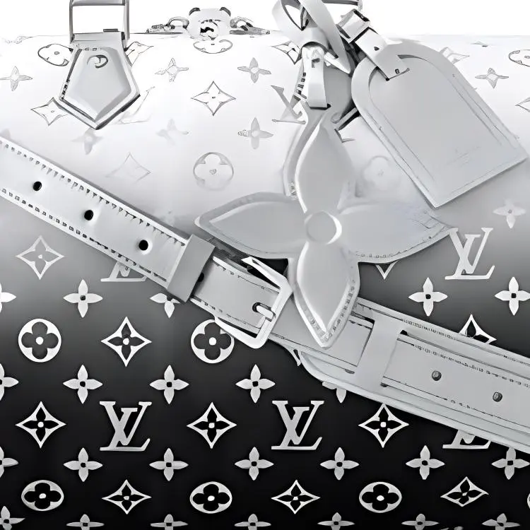 LOUIS VUITTON Keepall Bandouliere 45 Frost Gardiant Silver-4
