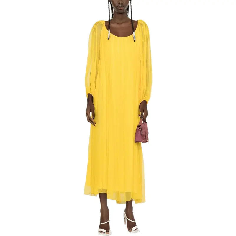 Chloé Long Sleeved Dresses Women's Yellow-3