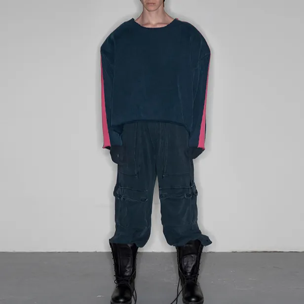GREG ROSS FW23 Cargo Pants Men's Navy Blue-2