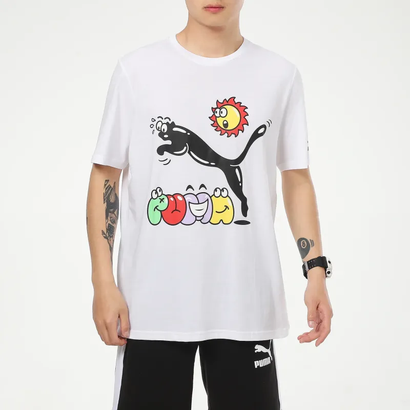 PUMA Summer Streetwear T Shirt Men's White-2