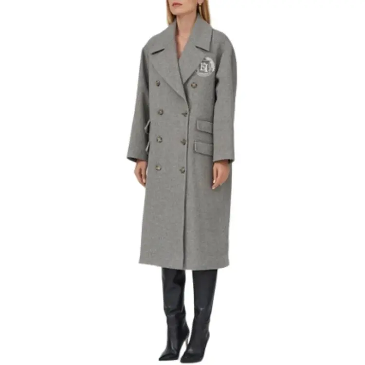 Elisabetta Franchi Chevron Double Breasted Coat-3