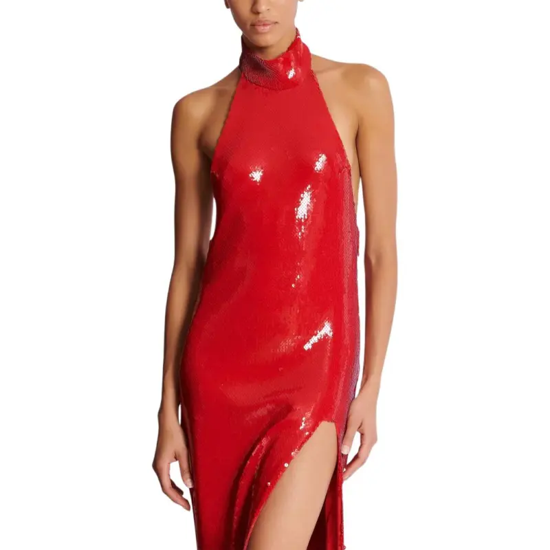 BALMAIN Sequined Maxi Dress-6