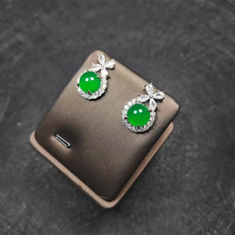 JUNWEN Chalcedony Stud Earrings Women's-4