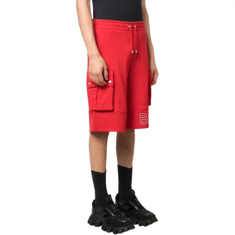 BALMAIN Casual Shorts Men's Red-4