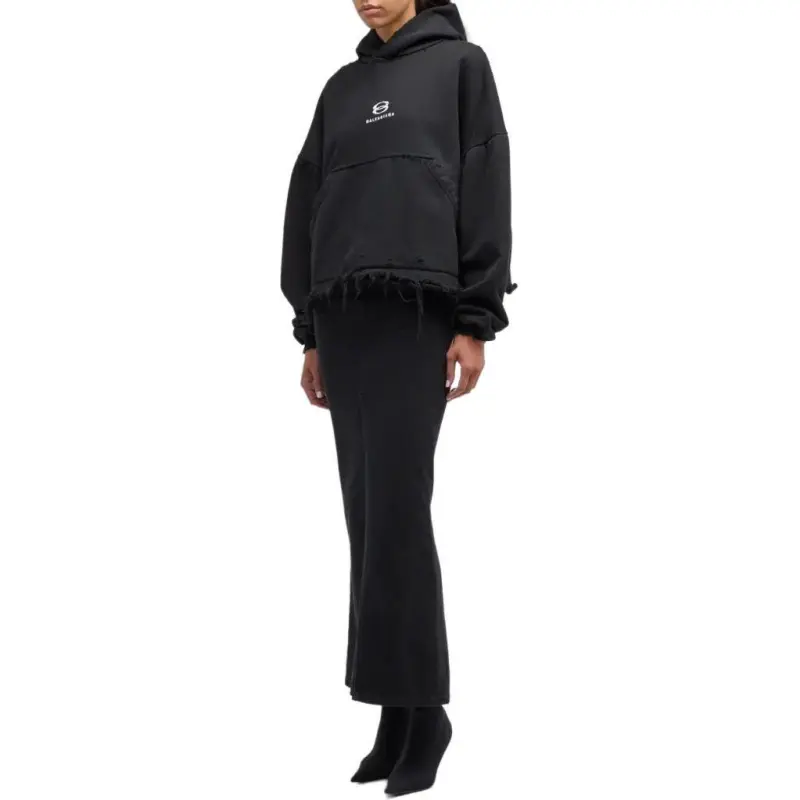 Balenciaga FW23 Sweatshirt Loose Fit Style Unisex Black-4
