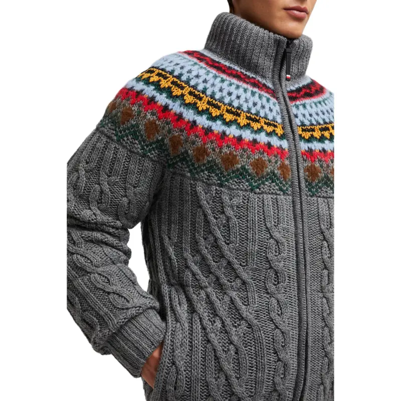 Moncler Grenoble Gerlos Jacquard Zipped Knit Down Jacket-1