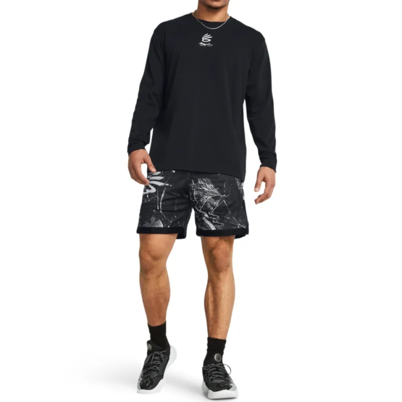 Under Armour x LIXIAOLONG LIANMINGKUAN UA Chinese New Year Sports Shorts Men's Black-4