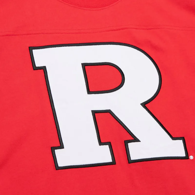 Mitchell & Ness x NCAA Rutgers Scarlet Knights Heavyweight Yoke T Shirt Men's Scarlet-2