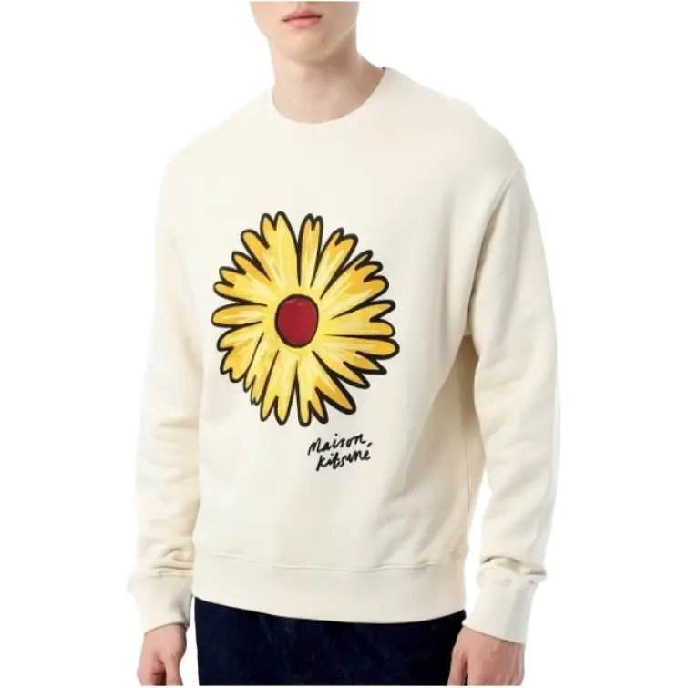 Maison Kitsune Sunflower Motif Long Sleeve Sweater-2