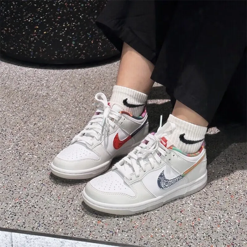 Nike Dunk Low White Multi-Color Paisley GS-1