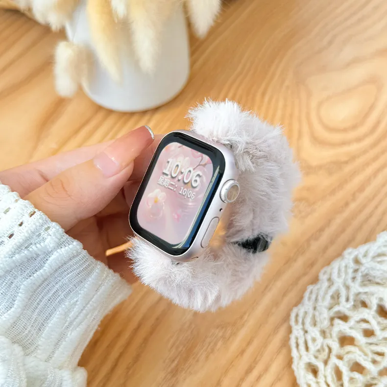 Mr. Strap Watch Band Apple Compatibility Plush Material-2