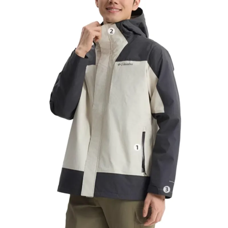 Columbia Windbreaker Jackets Men Ecru-3