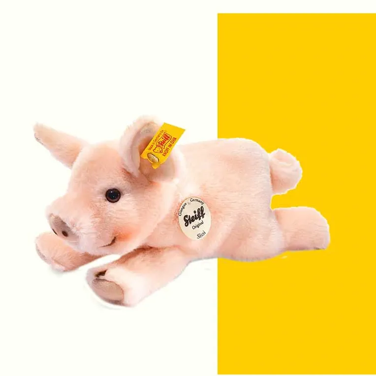 Steiff Cute Pet Design Collection SISSI Pet Pig Rose Dolls Plush Doll 22cm Height-2