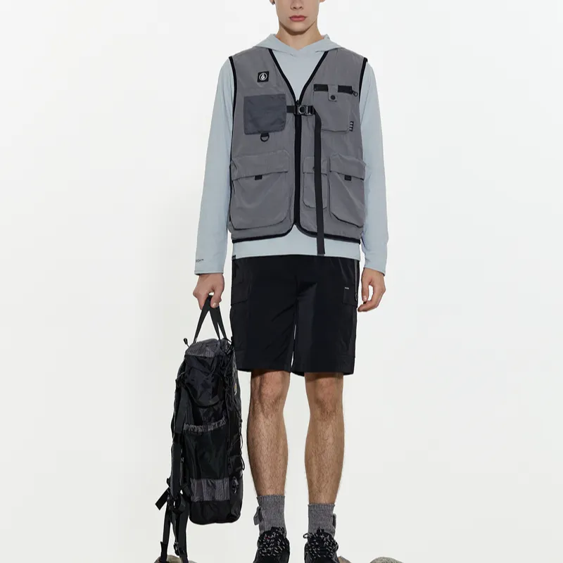 VOLCOM Vests Unisex Light Gray-2
