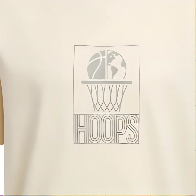 Adidas Sports Lifestyle HOOPS T Shirt Men's Apricot-3