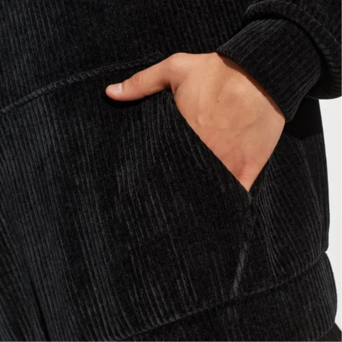 EMPORIO ARMANI Drop Shoulder Corduroy Hoodie-4
