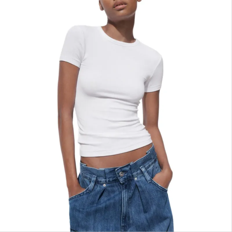 ZARA Regular T Shirt Women's White-2