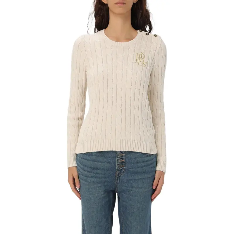 LAUREN RALPH LAUREN Logo Embroidered Knitted Jumper-1