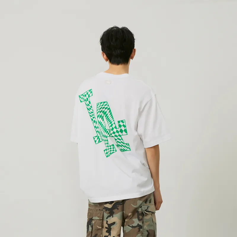 MLB Checkerboard T Shirts Unisex Ecru-2
