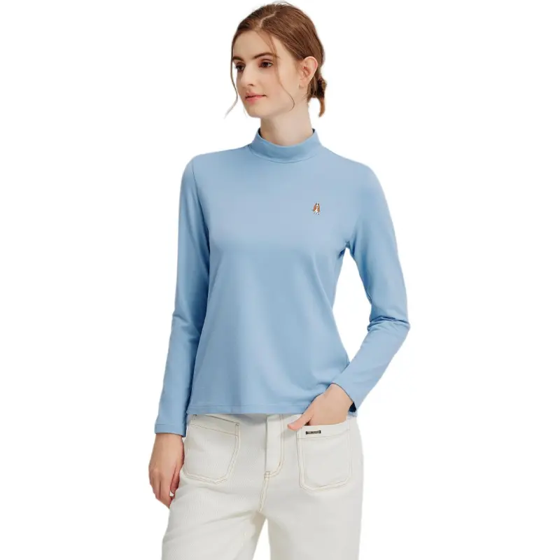 Hush Puppies T Shirt Women's Dusty Blue-3