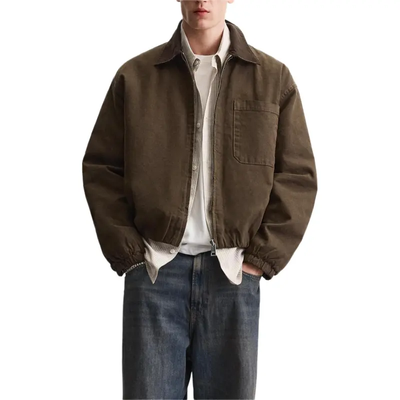ZARA Jackets Men Brown-2