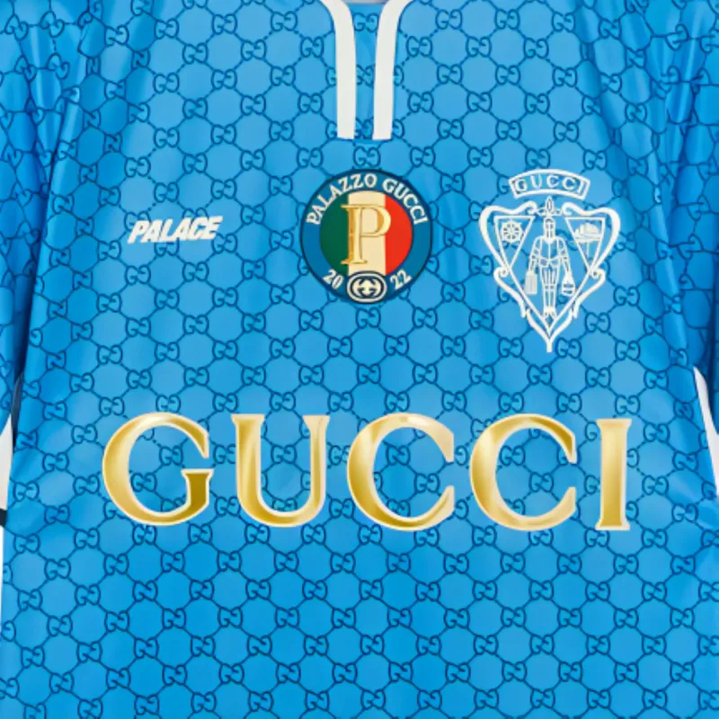 GUCCI X Palace Printed Football Technical Jersey T Shirt-4
